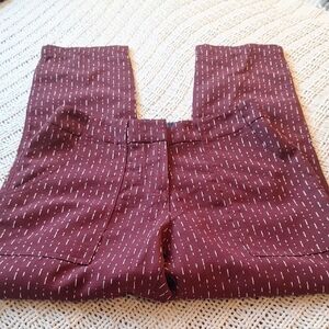 Bridge & Burn Women's Burgundy Straight Leg Pants Size XS